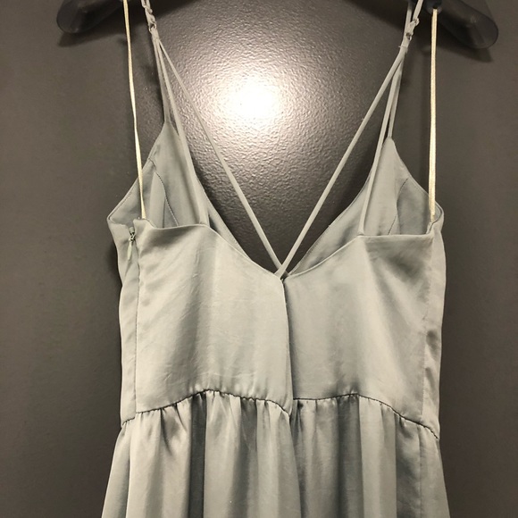 Light Blue Satin Jumpsuit - Picture 4 of 6